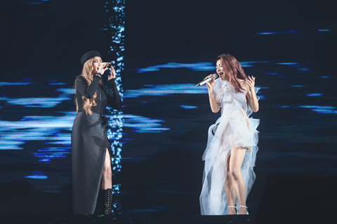 ◎ A-Lin驚喜擔任嘉賓,與丁噹一同鐵肺飆歌。