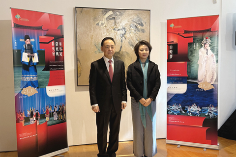 ◎ 京劇名家于魁智與李勝素分享演出心得。