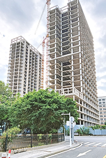 早年已建成的大廈框架