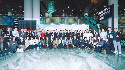 ◎ 澳門至濟南首航舉行儀式。