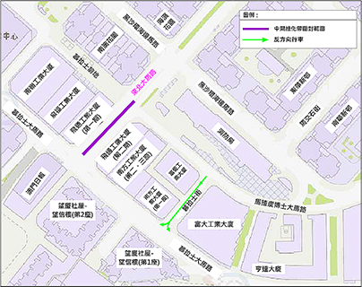 ◎ 慕拉士街將實施反方向行車。
