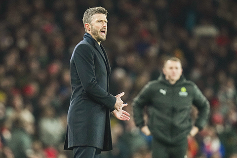 ◎ 卡歷克(左)教曼聯,兩戰兩勝,表現勝費查。(美聯社)