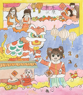 新年快樂─做餃子 沙梨頭坊眾學校 六年級 梁芷晴