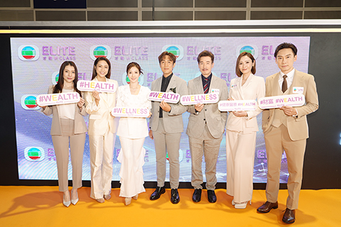 ◎ (左起)施宇琪、劉穎鏇、何依婷、譚俊廖、陳豪、陳貝兒、林溥來。