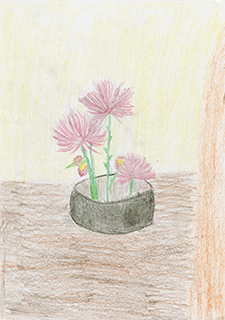 彩鉛插花 福建學校 三年級 趙韻如
